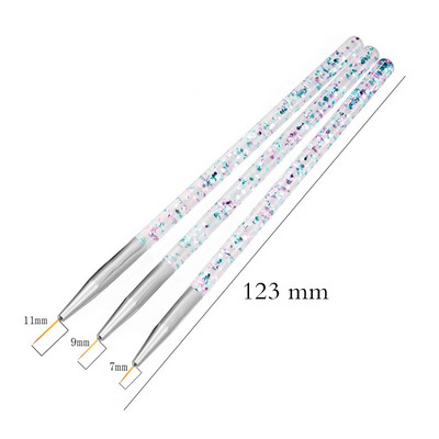 3 buc perie pentru manichiură cu dungi pentru unghii, set de stilouri, perii cu gel UV, pentru pictura, accesorii pentru unghii, instrumente