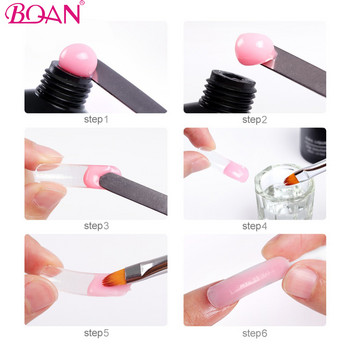 BQAN Double Side Nail Brush Painting Pen Nails Акрилен гел за нокти Tip Extension Nail Art Design 2 Side Poly Nail Gel Използвайте инструменти