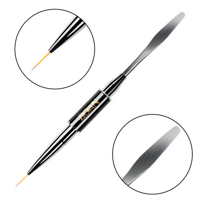 BQAN dvipusis nagų šepetėlis dažymo rašikliu Nagai akrilo nagų gelio antgalio priauginimo nagų dailės dizainas 2 pusės polietileno nagų gelio naudojimo įrankiai