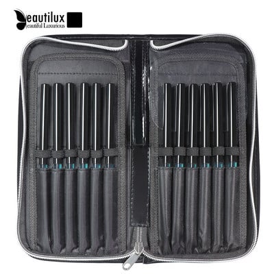 Beautilux Blue Crystal Nail Brush Luxury Set Nail Art Paining Liner Acrylic Sculpture French Nails Design Profesionalus teptukas