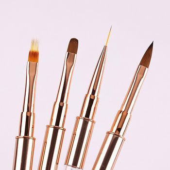 Βούρτσα νυχιών 15 στυλ Gradient Nail Liner Brush Carving Επίπεδη στρογγυλή κεφαλή Gel ζωγραφικής νυχιών Βούρτσες Lines Liner στυλό σχεδίασης