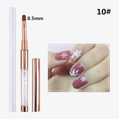 15 Style Gradient Nagų šepetėlis Nagų įdėklas Šepetys Drožyba Plokščios apvalios galvutės nagų gelis tapybos šepečiai Linijos Linijos Piešimo rašiklis