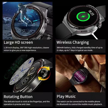 2023 NFC Smartwatch Мъжки AMOLED 390*390 HD екран Винаги показване на часа Bluetooth Call IP68 Водоустойчив смарт часовник за Xiaomi