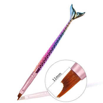 CHNRMJL 5 τμχ/Σετ Mermaid Gradient Flower Nail Art Brush σκαλιστή ρίγα ζωγραφική στυλό σχεδίασης Ακρυλικό UV Gel Nail Tip Εργαλείο μανικιούρ