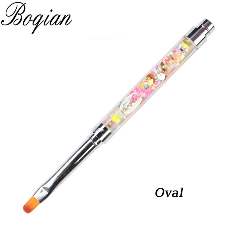 BQAN Glitter Handle Nail Art Kist Liner Kist Manicure Acrylic Nails Okrugli gel kist Crtanje noktiju s tekućinom
