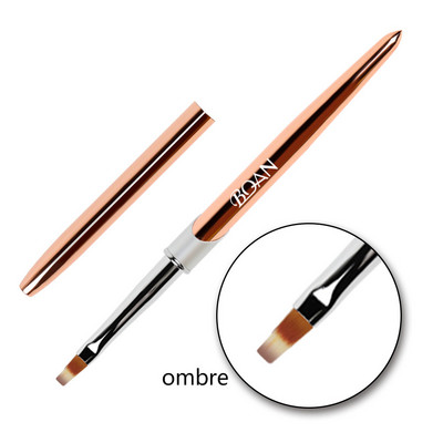 BQAN Rose Gold Nail Art Brush UV Gel Extension Brush Liner Tapybos Šepetėlio įklotas Piešimas Nagų šepetėliai Nagai Rašiklis Manikiūro Įrankiai