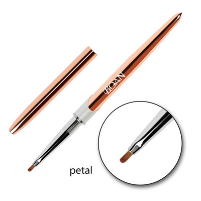 BQAN Rose Gold Nail Art Brush UV Gel Extension Brush Liner Tapybos Šepetėlio įklotas Piešimas Nagų šepetėliai Nagai Rašiklis Manikiūro Įrankiai