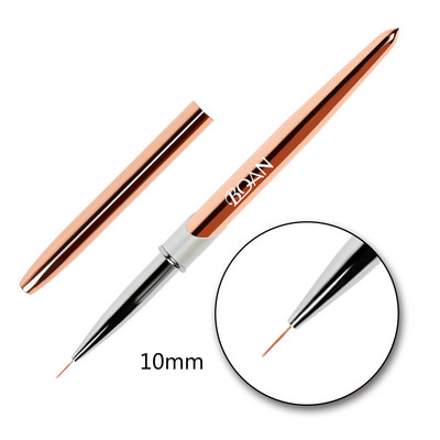 BQAN Rose Gold Nail Art Brush UV Gel Extension Brush Liner Tapybos Šepetėlio įklotas Piešimas Nagų šepetėliai Nagai Rašiklis Manikiūro Įrankiai