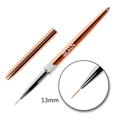 BQAN Rose Gold Nail Art Brush UV Gel Extension Brush Liner Tapybos Šepetėlio įklotas Piešimas Nagų šepetėliai Nagai Rašiklis Manikiūro Įrankiai