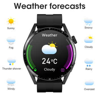 Έξυπνο ρολόι μεγάλης οθόνης 1,5 ιντσών για ανδρικό έξυπνο ρολόι Xiaomi Huawei GT3 Android Bluetooth Κλήση IP68 Blood Pressure Fitness Tracker