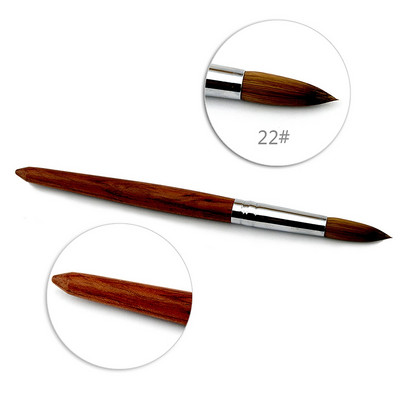 1vnt Kolinsky Sable akrilinis šepetėlis Nagų dailės šepetėlis UV geliui Carving Pen Brush Skysta pudra „pasidaryk pats“ nagų piešimo manikiūro šepetėlių rinkinys