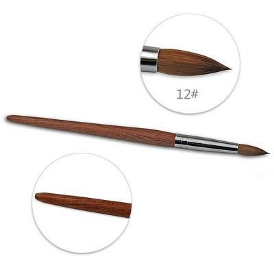 1vnt Kolinsky Sable akrilinis šepetėlis Nagų dailės šepetėlis UV geliui Carving Pen Brush Skysta pudra „pasidaryk pats“ nagų piešimo manikiūro šepetėlių rinkinys