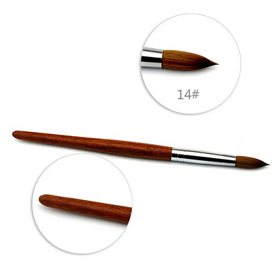 1vnt Kolinsky Sable akrilinis šepetėlis Nagų dailės šepetėlis UV geliui Carving Pen Brush Skysta pudra „pasidaryk pats“ nagų piešimo manikiūro šepetėlių rinkinys