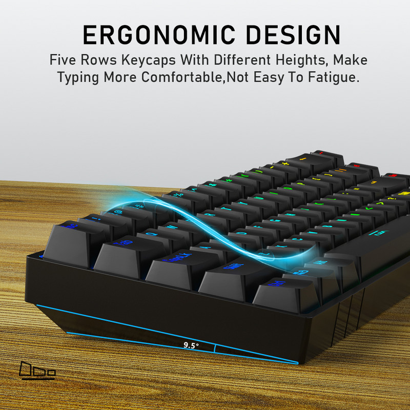 AULA F3068 Gaming Mechanical Keyboard Support Πληκτρολόγιο Bluetooth / Type-C Πληκτρολόγιο με δυνατότητα εναλλαγής για Android Φορητός υπολογιστής Windows ipad
