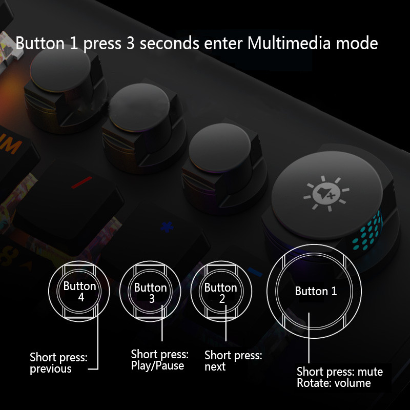 AULA L2098 RGB tipkovnica Gaming Mehanička tipkovnica Plavi prekidač Žičana Anti-ghosting Tipkovnica s kristalnim pozadinskim osvjetljenjem za prijenosno računalo