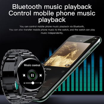 LIGE Нов смарт часовник с Bluetooth Call Мъжки Full Touch Спортни фитнес часовници Водоустойчив сърдечен ритъм Стоманена лента Smartwatch Android iOS