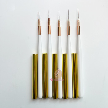 Επαγγελματικό ακρυλικό Nail Art Stripes Lines Brushes Tool Thin Liner Painting Drawing Pen Manicure Gel Brush 15mm
