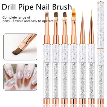 Acrylic Nail Art Liner Brush Nail Art Application Brushes With Cap Nail Art Tips Εργαλεία μανικιούρ Builder Brush 1 ΤΕΜ