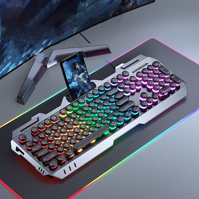 Tipkovnica s RGB pozadinskim osvjetljenjem USB žičane profesionalne igraće punk tipkovnice računalo PC žičano miš 3200dpi egonomska tipkovnica