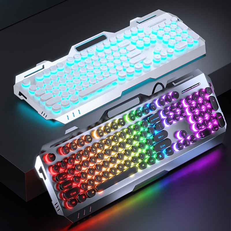 Tipkovnica s RGB pozadinskim osvjetljenjem USB žičane profesionalne igraće punk tipkovnice računalo PC žičano miš 3200dpi egonomska tipkovnica