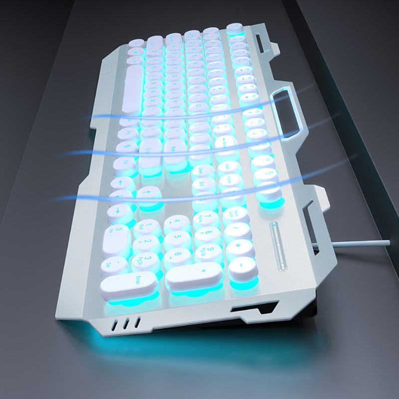 Tipkovnica s RGB pozadinskim osvjetljenjem USB žičane profesionalne igraće punk tipkovnice računalo PC žičano miš 3200dpi egonomska tipkovnica