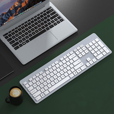 Ultra tanka 2.4G bežična tipkovnica za stolno računalo Laptop Tihi uredski tipkovnici sa 104 tipke za Macbook/Lenovo/Dell/ASUS tipkovnicu