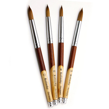 TIANMI Kolinsky Acrylic Nail Brush 1Pcs Wood Handle UV Gel Polish Nail Art Extension Builder Pen Brushes Drawing