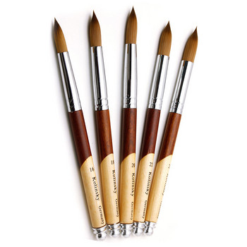 TIANMI Kolinsky Acrylic Nail Brush 1Pcs Wood Handle UV Gel Polish Nail Art Extension Builder Pen Brushes Drawing