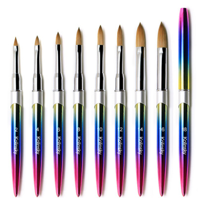 Kolinsky Četkica za nokte za manikuru Kist za gel za Nail Art Kist Akrilni tekući puder Kist za rezbarenje Gel Liner Olovka za crtanje