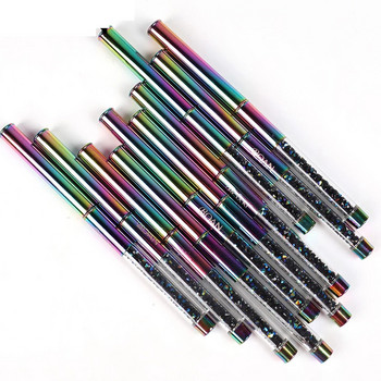 BQAN 1PC Цветна четка за нокти UV Gel Nail Art Brush Line Painting Brushs Crystal Acrylic Thin Liner Drawing Pen Инструменти за маникюр