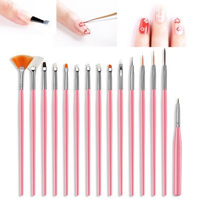 1 set UV gel slikanje Olovka za crtanje noktiju Kist za crtanje Olovka za crtanje Pribor za manikuru DIY Alat za dizajn ukrasa