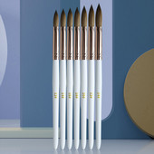 MIFANXI 7 Style 99,99% Kolinsky Nail Art Sculpture Carving Brush Течна пудра Flower Drawing Design Painting Pen