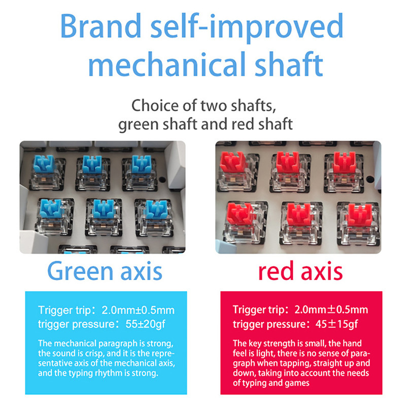 Herná mechanická klávesnica s káblom typu C, modrý červený spínač pre notebooky, punkové klávesnice s LED podsvietením, herná klávesnica
