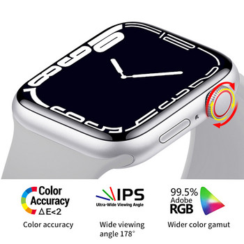 2022 Спортен интелигентен часовник Series 8 HD екран Спортен сърдечен ритъм Фитнес тракер Bluetooth разговор Мъже Жени Smartwatch за Apple