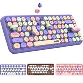 Punk Bluetooth tipkovnica Prijenosni telefon Tablet Laptop 84 tipke Bežične tipkovnice za IOS/window/android Uredska tipkovnica Bešumna