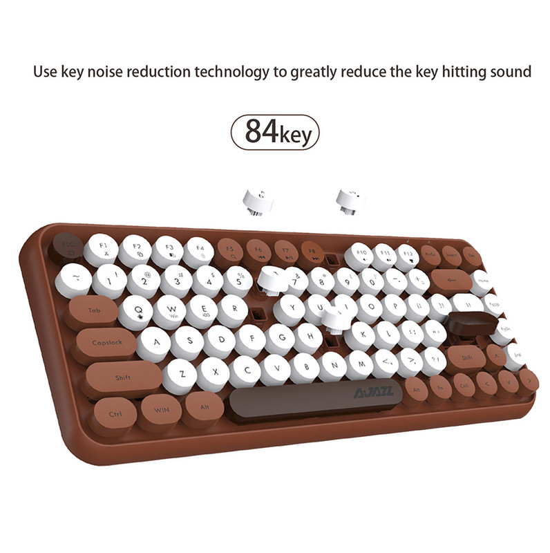 Punk Bluetooth tipkovnica Prijenosni telefon Tablet Laptop 84 tipke Bežične tipkovnice za IOS/window/android Uredska tipkovnica Bešumna