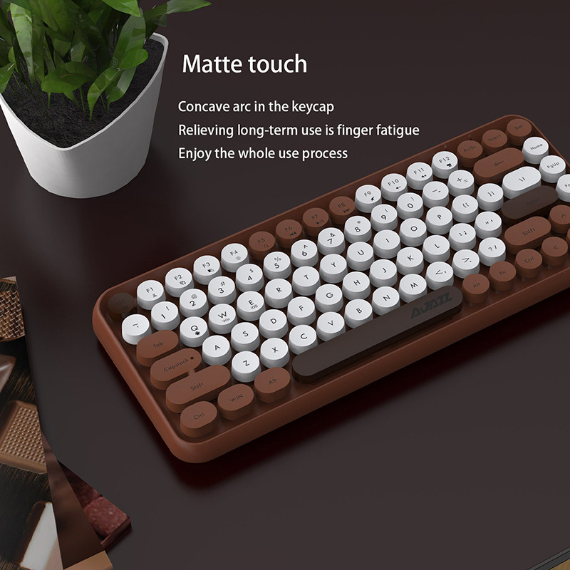 Punk Bluetooth tipkovnica Prijenosni telefon Tablet Laptop 84 tipke Bežične tipkovnice za IOS/window/android Uredska tipkovnica Bešumna