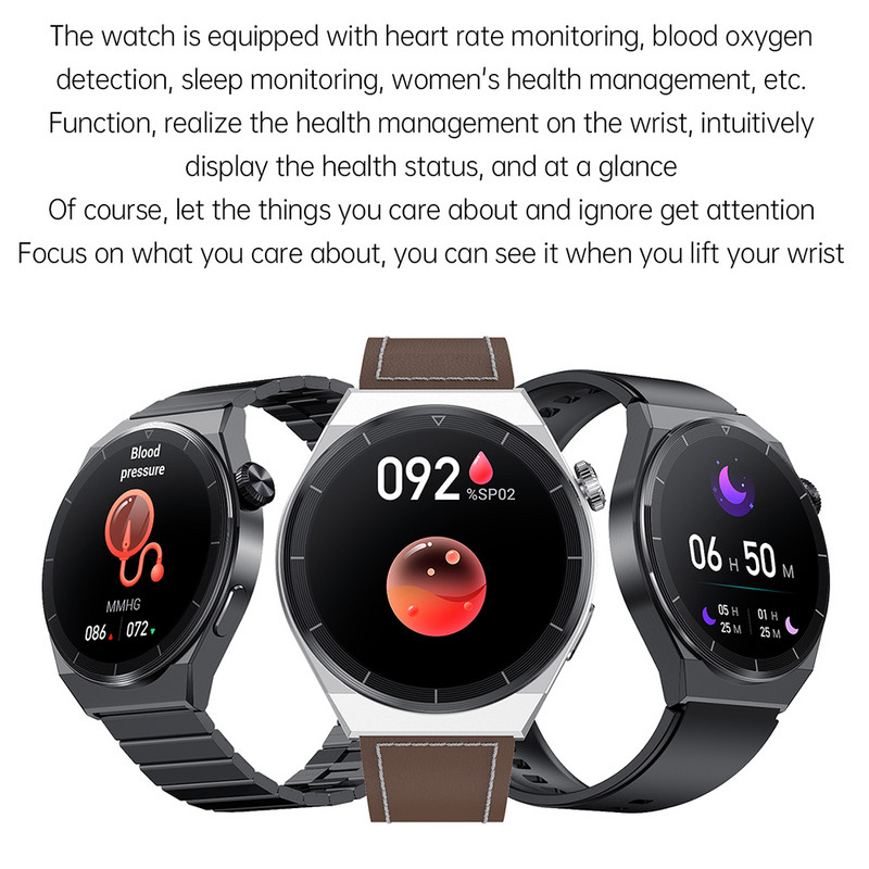 Telefonhoz Huawei Xiaomi GT3 Pro Smart Watch Férfi Android 2022 Bluetooth Call IP68 Vízálló SmartWatch Smart Watch Samsunghoz
