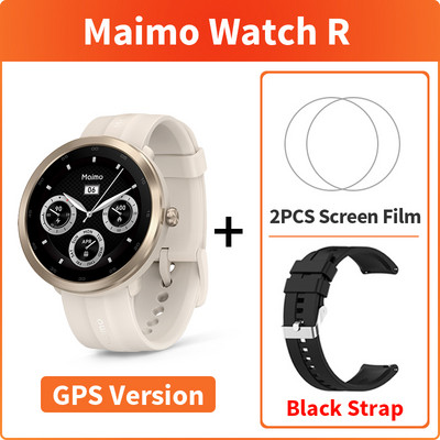 Παγκόσμια έκδοση Maimo Watch R Smartwatch GPS Blood Oxygen 1,3" Στεφάνη από ανοξείδωτο ατσάλι Καρδιακό ρολόι 12 ημερών μπαταρίας