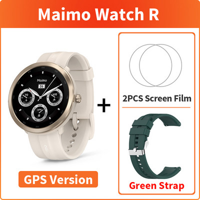 Παγκόσμια έκδοση Maimo Watch R Smartwatch GPS Blood Oxygen 1,3" Στεφάνη από ανοξείδωτο ατσάλι Καρδιακό ρολόι 12 ημερών μπαταρίας