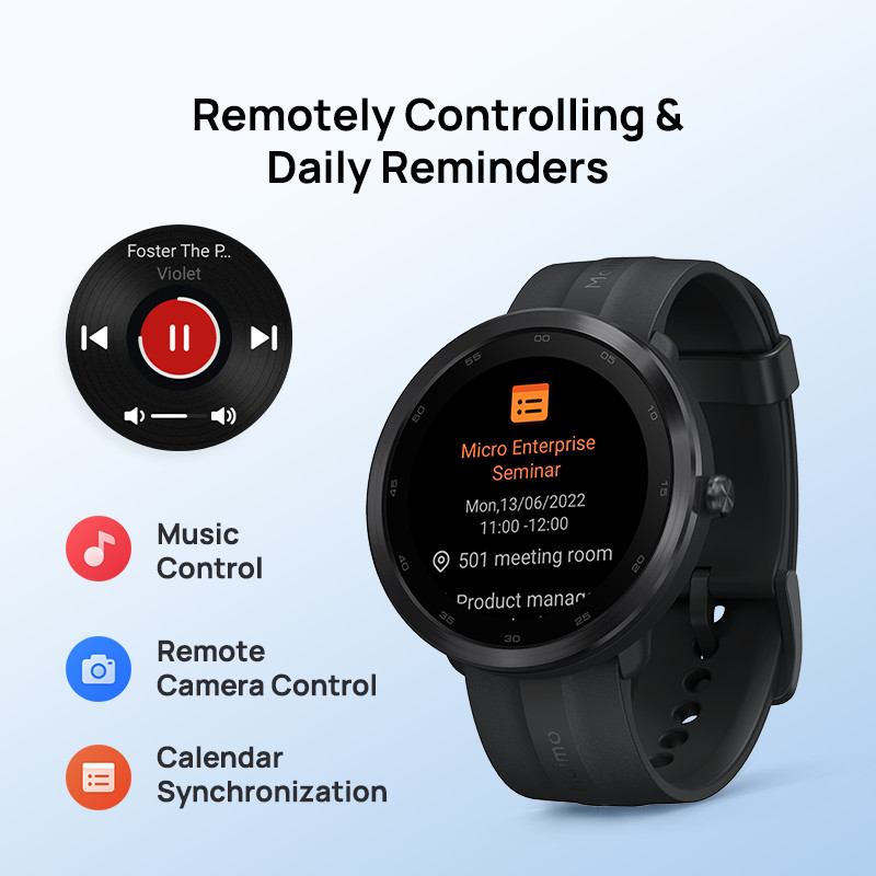 Παγκόσμια έκδοση Maimo Watch R Smartwatch GPS Blood Oxygen 1,3" Στεφάνη από ανοξείδωτο ατσάλι Καρδιακό ρολόι 12 ημερών μπαταρίας