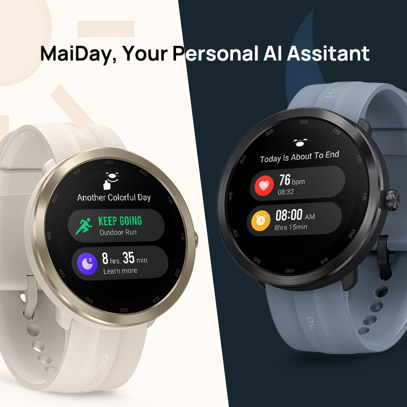 Παγκόσμια έκδοση Maimo Watch R Smartwatch GPS Blood Oxygen 1,3" Στεφάνη από ανοξείδωτο ατσάλι Καρδιακό ρολόι 12 ημερών μπαταρίας