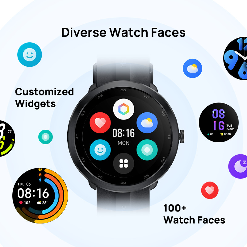 Παγκόσμια έκδοση Maimo Watch R Smartwatch GPS Blood Oxygen 1,3" Στεφάνη από ανοξείδωτο ατσάλι Καρδιακό ρολόι 12 ημερών μπαταρίας