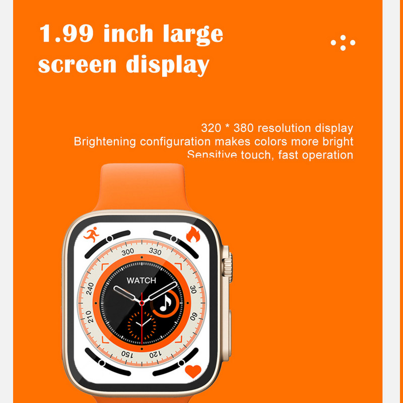 KD99 Ultra Smart Watch 8 Ultra 49mm Ανδρικά Γυναικεία SmartWatch 2022 Bluetooth Call Αδιάβροχος ασύρματος φορτιστής PK DT8 Ultra W68 S8 HW8