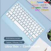 Ασύρματο πληκτρολόγιο 10 ιντσών για iPad 10 2022 Air 5 Pro 11 Phone Laptop Tablet Μαγνητικό Ρωσικό Ισπανικό Πληκτρολόγιο για Huawei Xiaomi