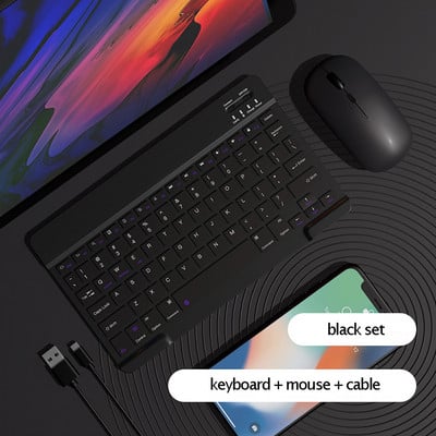 Kórejská/španielska/ruská klávesnica Bezdrôtová nabíjateľná klávesnica/myš pre iPad Air pre Xiaomi Mipad 5 pre Samsung Tablet Klávesnica