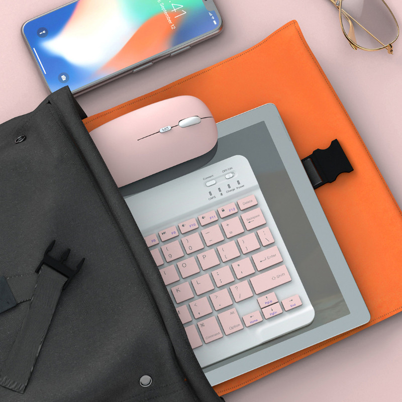 Kórejská/španielska/ruská klávesnica Bezdrôtová nabíjateľná klávesnica/myš pre iPad Air pre Xiaomi Mipad 5 pre Samsung Tablet Klávesnica