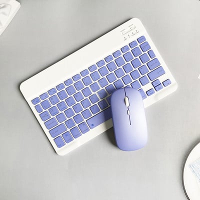 10-tolline juhtmeta klaviatuur iPad Pro 11 Air jaoks 5 4 3 5. 6. 8. Laetav hiirega klaviatuur Xiaomi Huawei Samsung jaoks