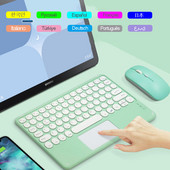 Tipkovnica za tablet s podlogom za praćenje Korejska/španjolska/ruska bežična punjiva tipkovnica Bluetooth-kompatibilne magnetske tipkovnice