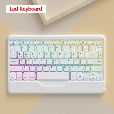 Ασύρματο πληκτρολόγιο RGB με οπίσθιο φωτισμό για Apple iPad Pro Air Επαναφορτιζόμενο πληκτρολόγιο Tablet PC για πληκτρολόγια tablet Samsung/Xiaomi/Huawei